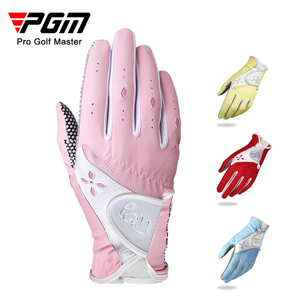 PGM golf gloves women's golf PU leather gloves a pair of outdoor sports gloves with non-slip particles