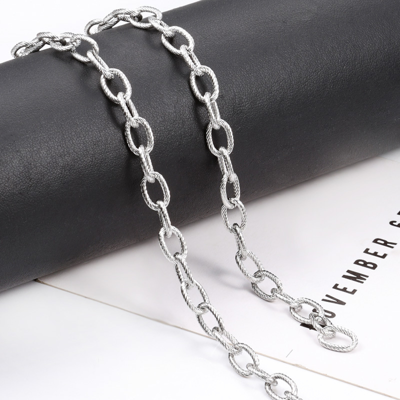 Stainless steel new thread Oval cross chain jewelry chain DIY necklace bracelet personality characteristics fashion chain