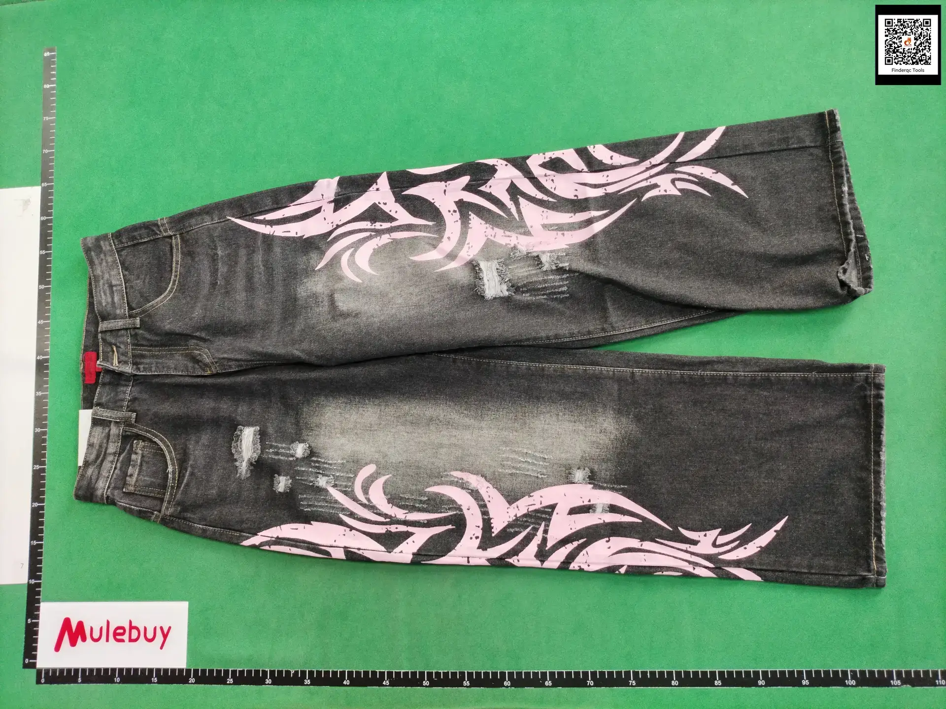 Cross-border Trendy Brand Washed Ripped Printed Jeans jadedlondon Street Hip Hop Straight Casual Pants for Children