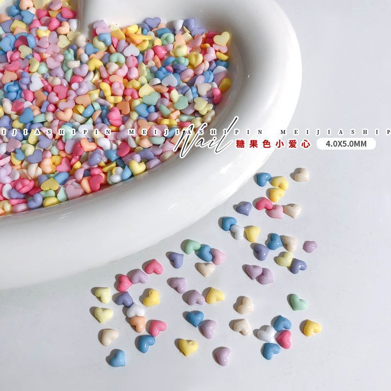 Net red dopamine candy love nail jewelry Macaron color sweet resin diy nail accessories wholesale