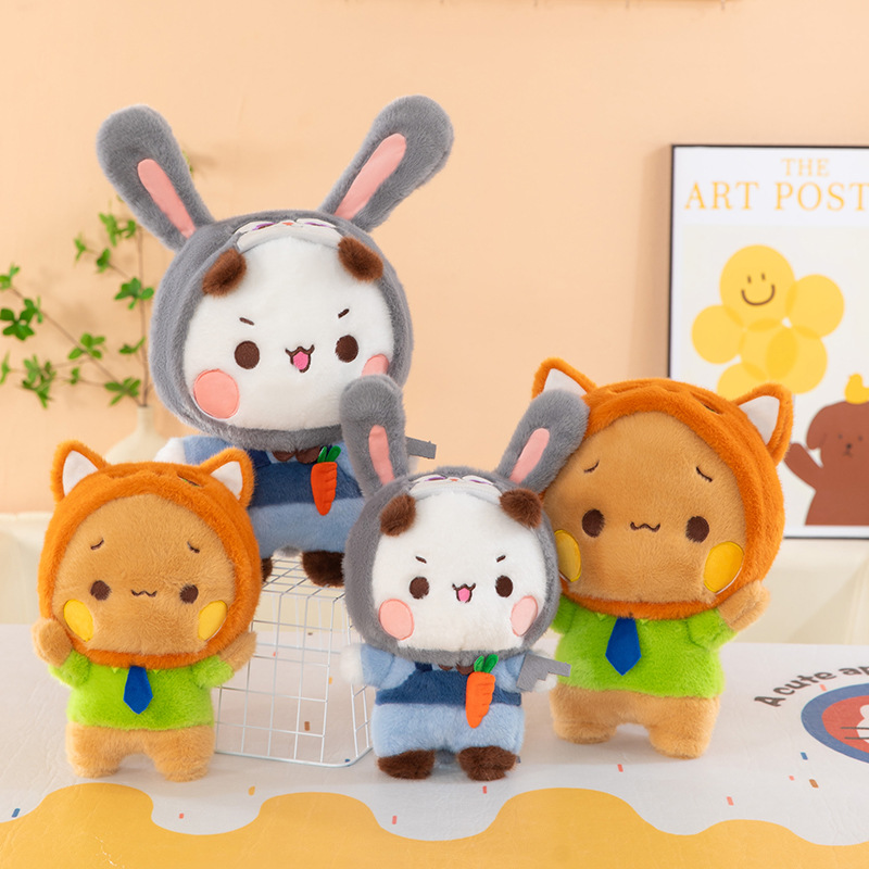 Cross-Border New Model Transforming Plush Toys Judy and Nick Dolls for Children, Wholesale Gifts