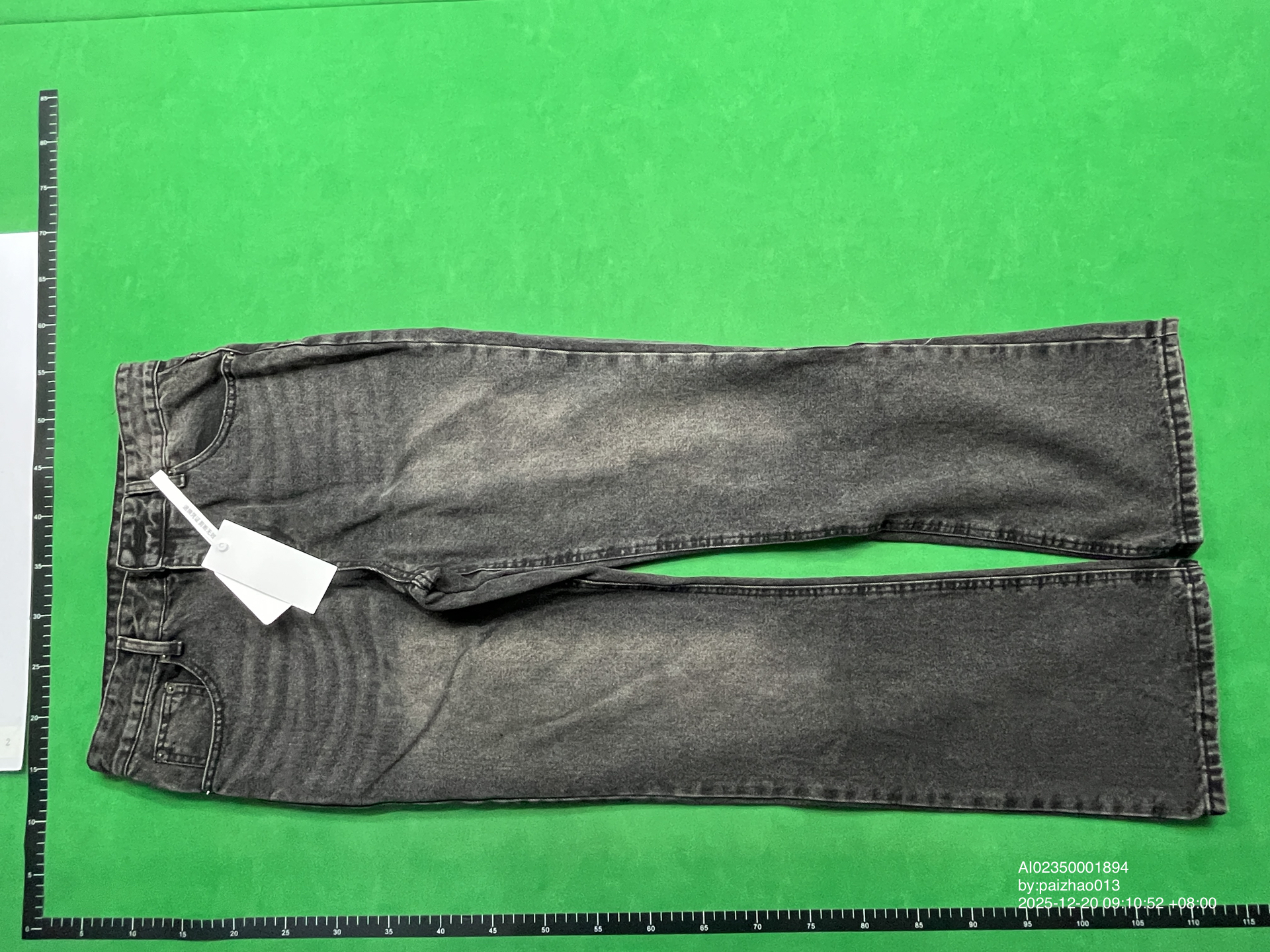 24Ss Ice Blue Black Gray Natural Washed Paris Bootcut Color Slightly Flared Pants Jeans Casual and Versatile QC