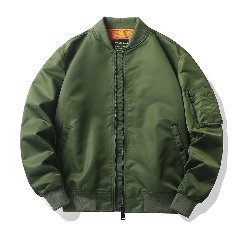 Flight Jacket Jacket Men's Autumn and Winter New Ma1 Pilot Cotton Baseball Uniform Men's American Workwear Flight Suit