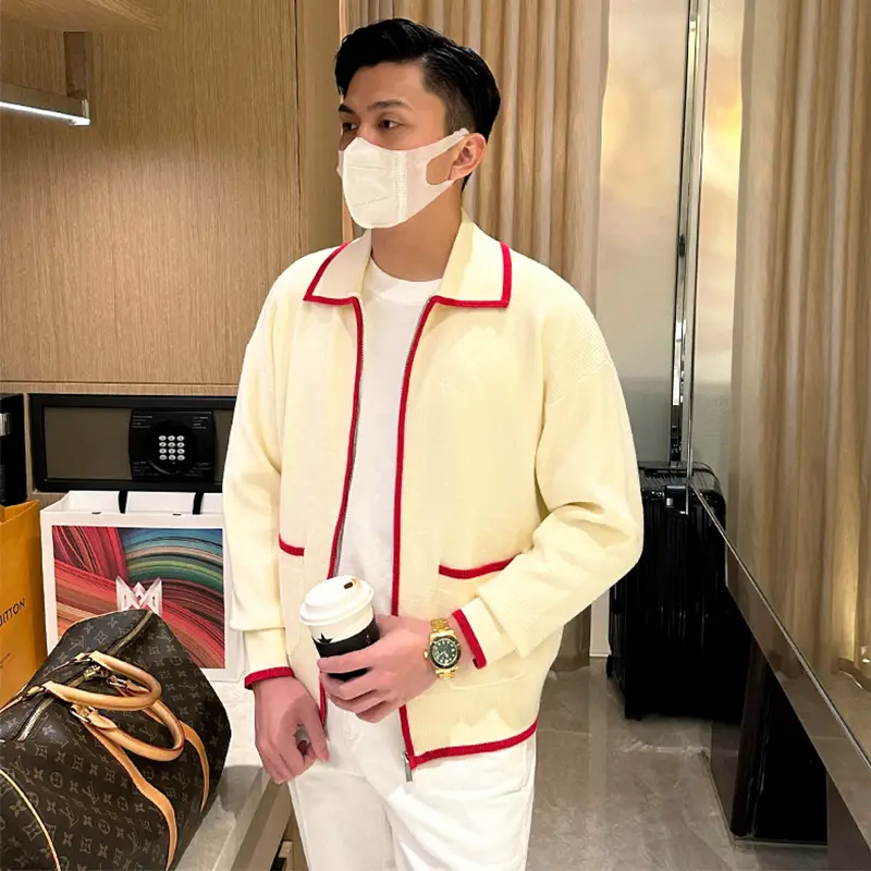 British Retro Men's Clothing Fall and winter New arrival Fashion Men Knitting Cardigan Fancy Lapel Tops Sweater Jacket Men