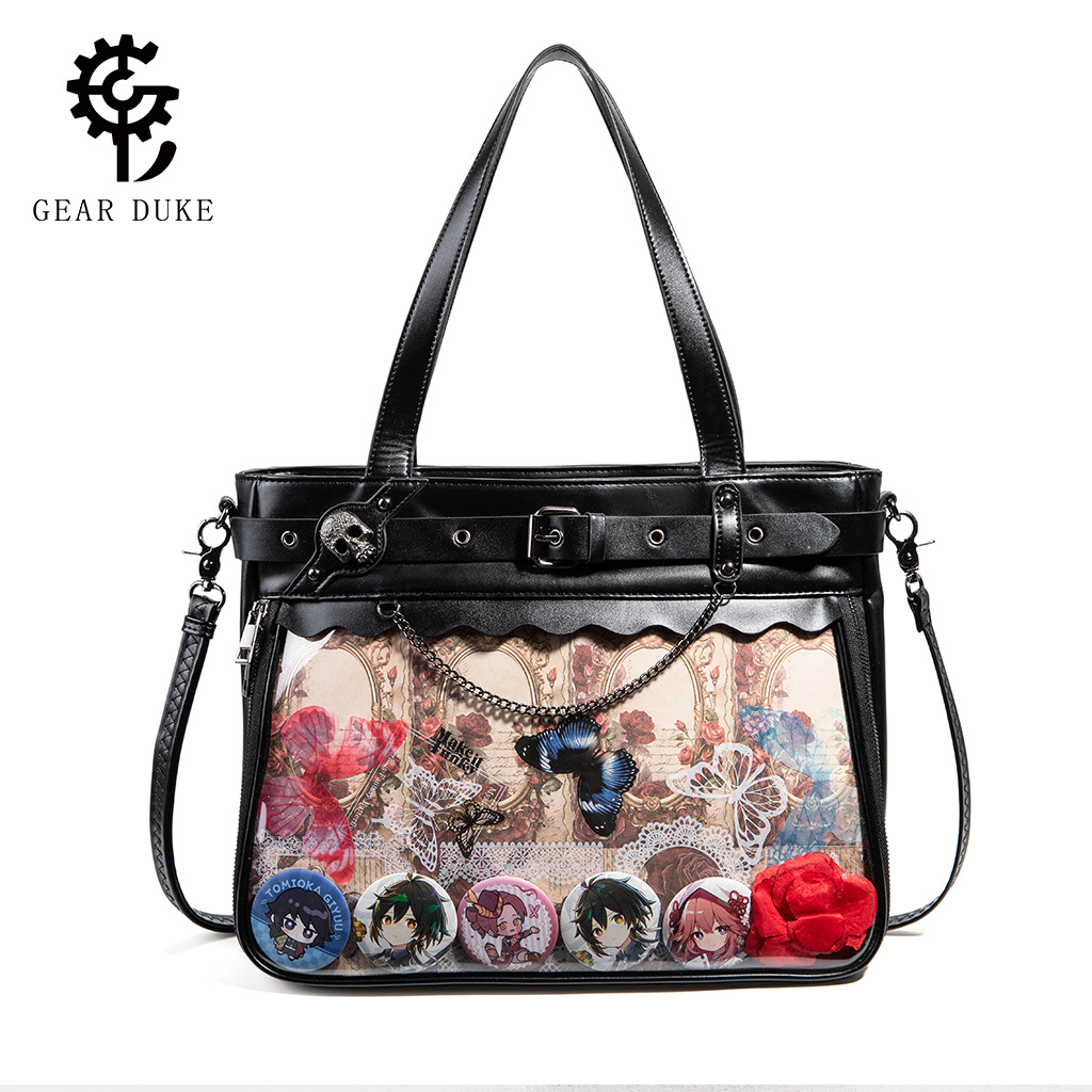 Cross-Border Japanese-Style Anime Convention Girl's Ita Bag, Large Capacity Shoulder Crossbody Handbag, Transparent Display Bag