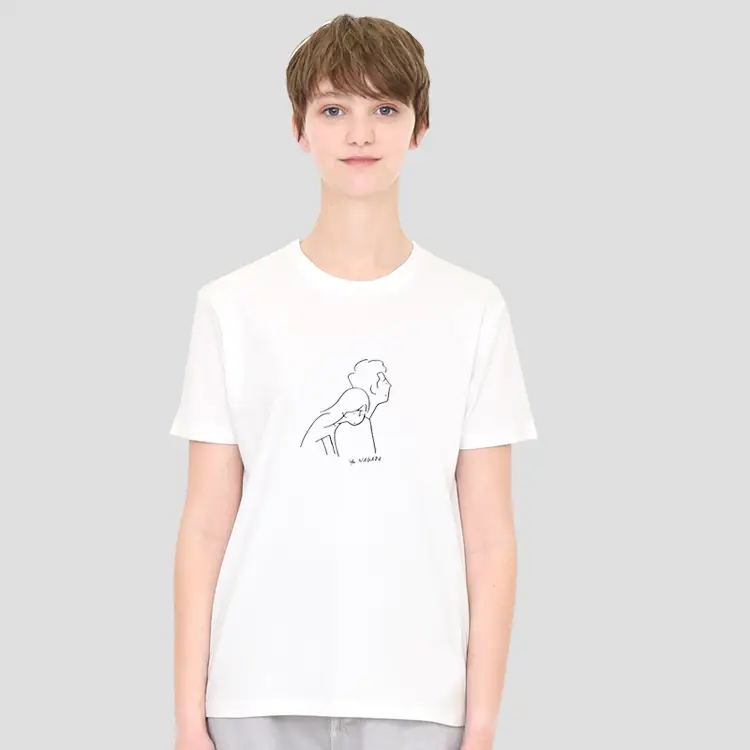 Summer Yu Nagaba Nagaba Yu Men's and Women's Versatile Minimalist pure color White Couple Short-Sleeved T-Shirt