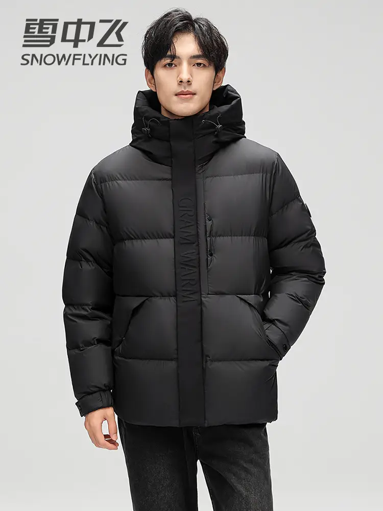 Snow Flying Northeast Thickened Heattech Bread down Jacket Men's Short Hood 2024 Fall and Winter New Arrival Brand Fashion Outwear