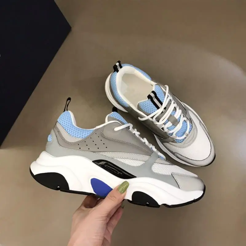 European Style Men's Shoes Summer New arrival Trendy Mesh Breathable Casual Shoes Cowhide Thick Sole Fashion Big Brand Sports Shoes for Men