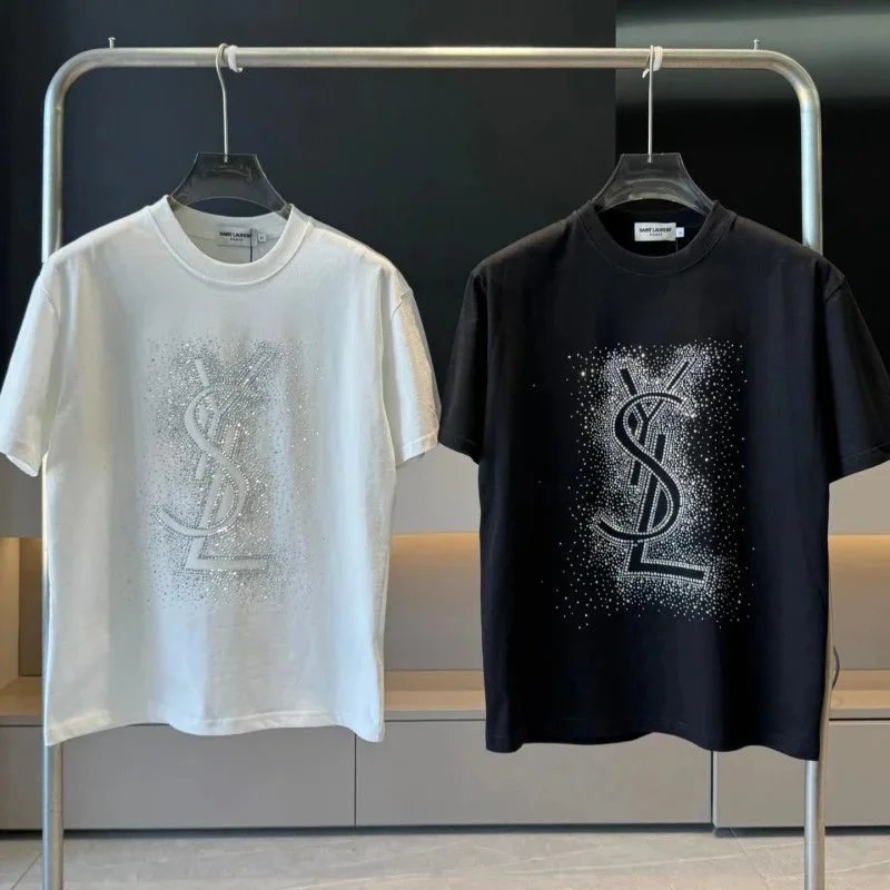 Y Rhinestone Cotton T-shirt https://sheet.cheaphttps:// findssheet.com
