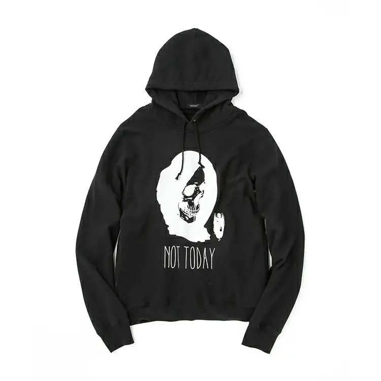 2025 New Uc Demon Not Today Grim Reaper Undercover Men's Fleece-Lined Thick Hooded Sweatshirt Loose Fit