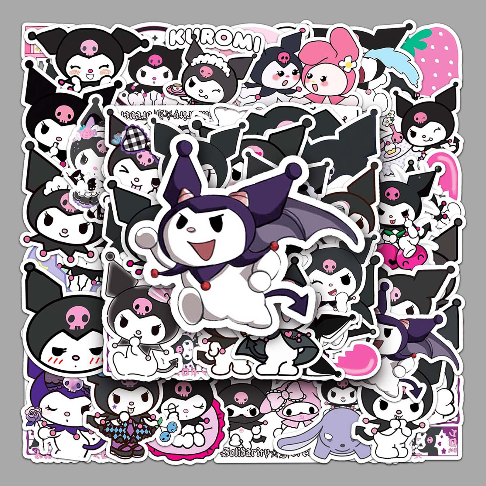 50 Sanrio Kulomi Graffiti Cartoon Cute Helmet Refrigerator Motorcycle Phone Luggage Guitar Stickers