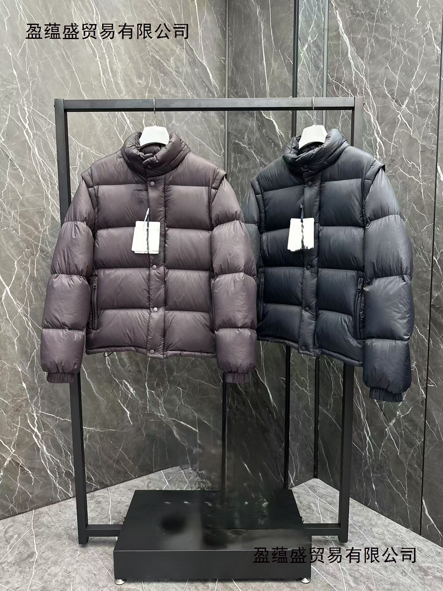Cycling down Jacket with Large Logo, Sleeveless Style, Winter Unisex Detachable Vest down Jacket