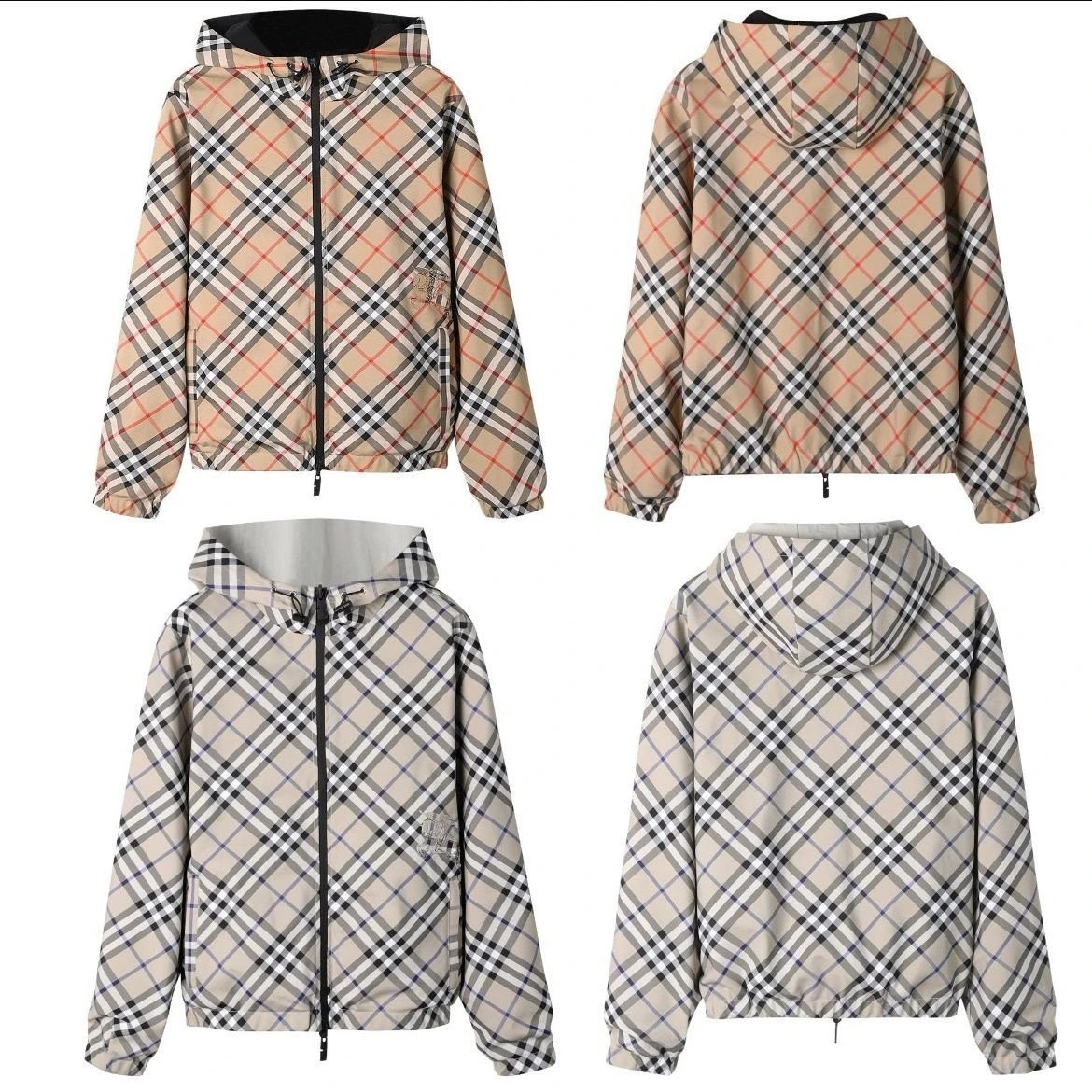 Burberry Reversible Plaid Hooded Jacket