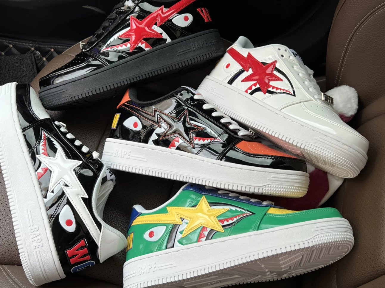 A BAthing APE STA low Sneakers WGM ape head shark series men and women's same casual skate shoes