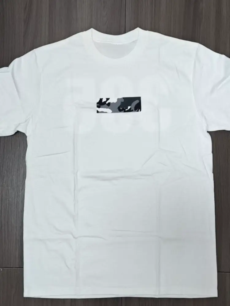 Miami opening limited edition SS25 Miami Box Logo Tee American camouflage logo printed short sleeved T-shirt