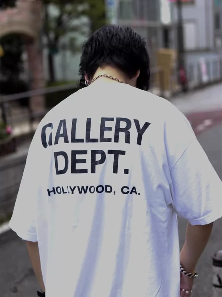 Gallery Dept American Trendy Brand Niche Design Print ins High Street Summer Loose T-Shirt Men's Short Sleeve