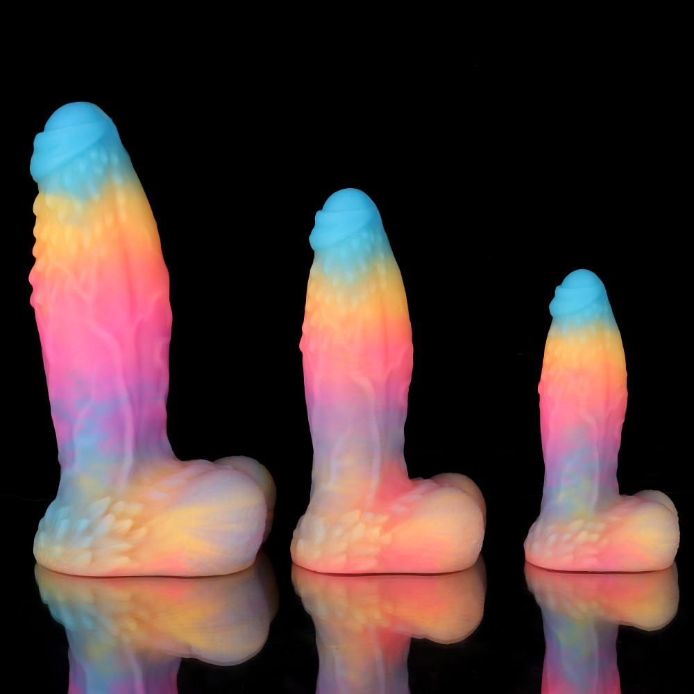 Factory luminous shaped penis Bai Ze dildo female masturbation device sm fun anal plug gay sex toys