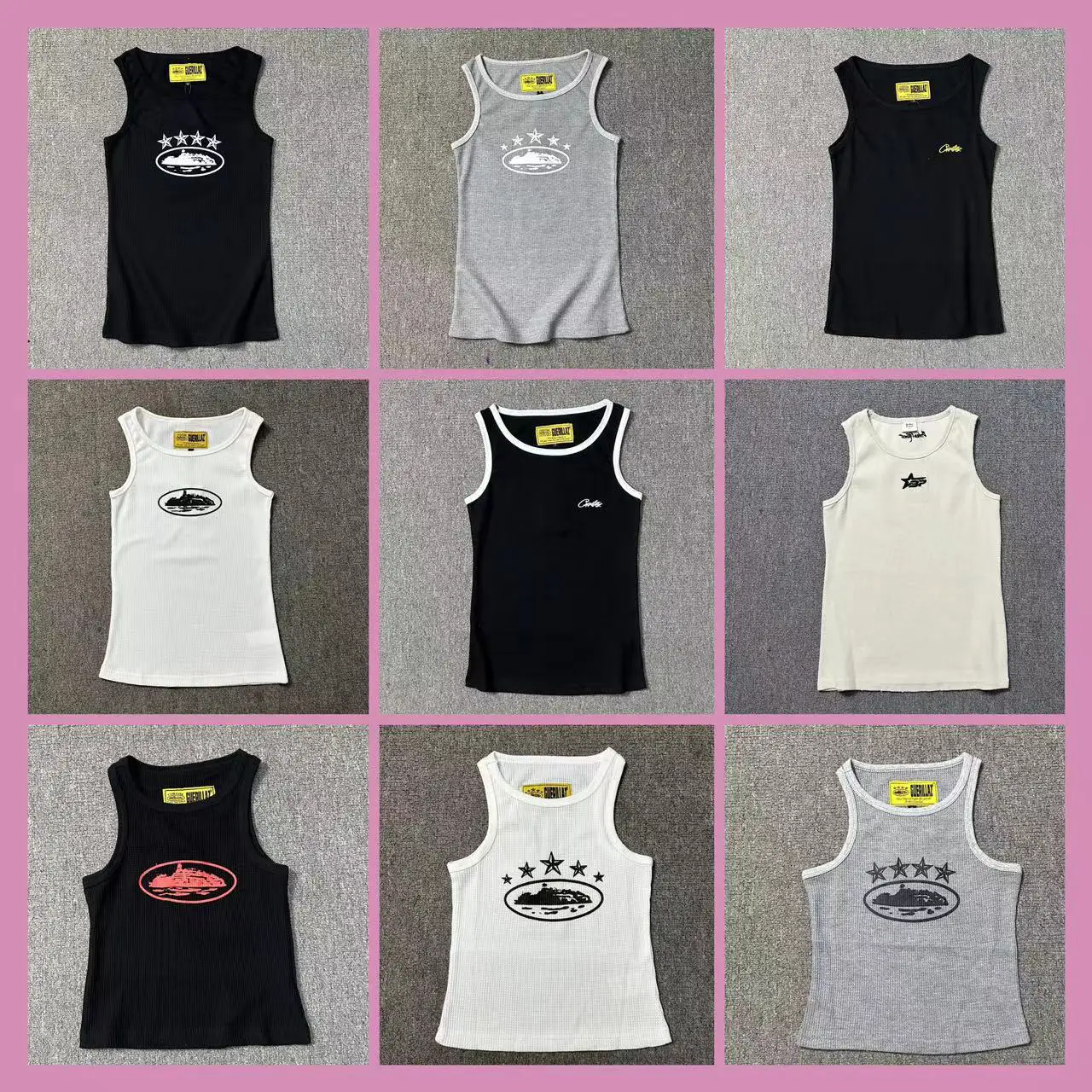 Corteiz Alcatraz Basic Printed Vest Street Fashion Sports Casual Tops for Men and Women Cross-Border