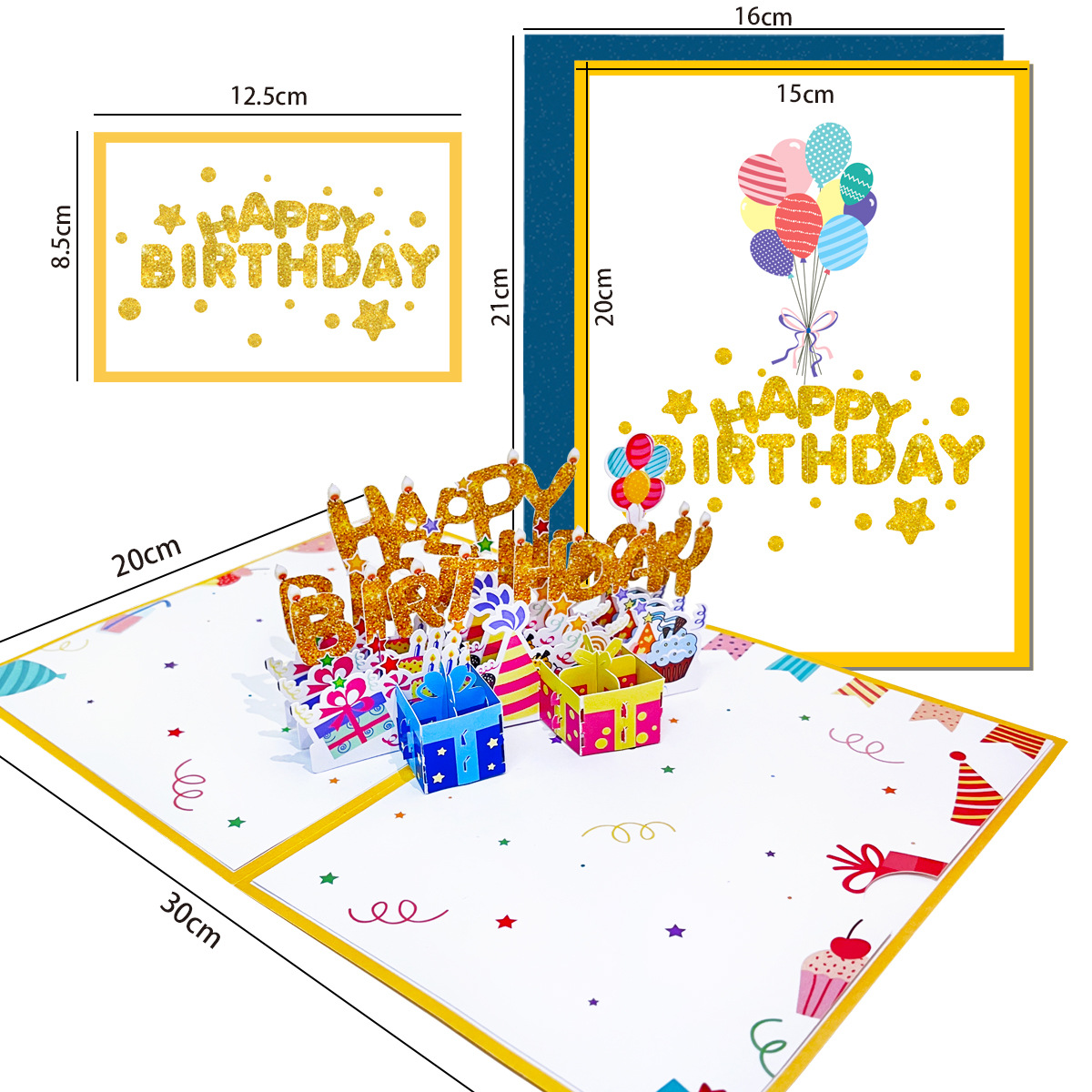 Birthday 3d greeting card paper carving thank you card small gift gift blessing card creative gift cross-border wholesale