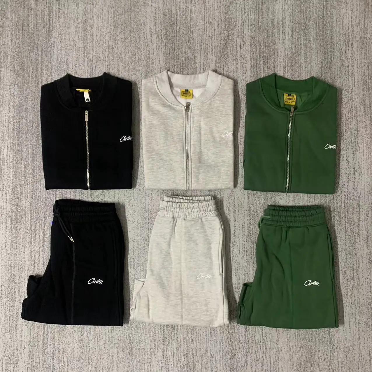 Vest, Street-Style Embroidered Zipper Jacket, Shorts, Fleece-Lined Shorts Set, Cross-Border