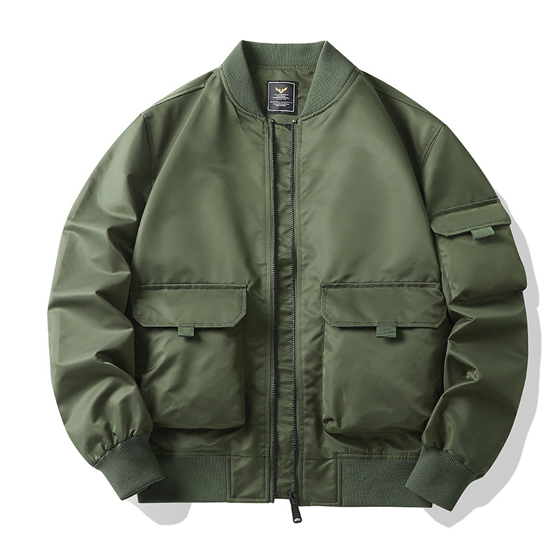 Cross-Border flight jacket men's 2024 autumn and winter tough guy jacket foreign trade baseball uniform air force ma1 pilot jacket men