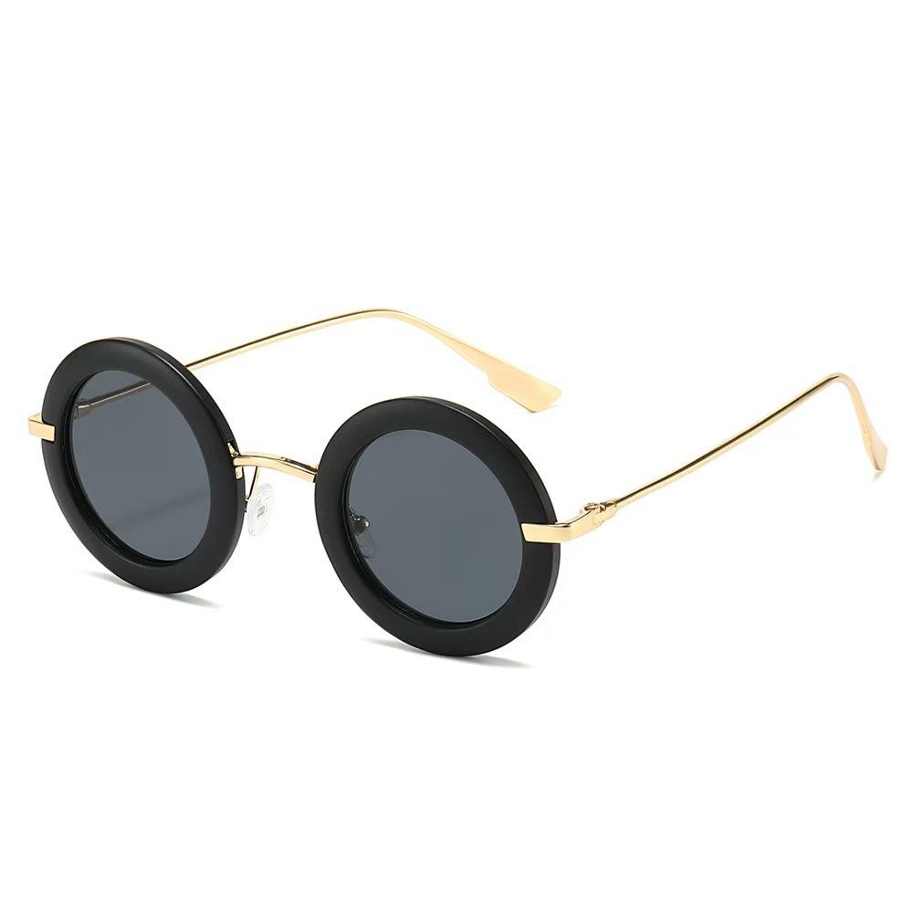 Small frame oval retro sun Europe and the United States net red sunglasses with high sense catwalk cross-border personality glasses manufacturers