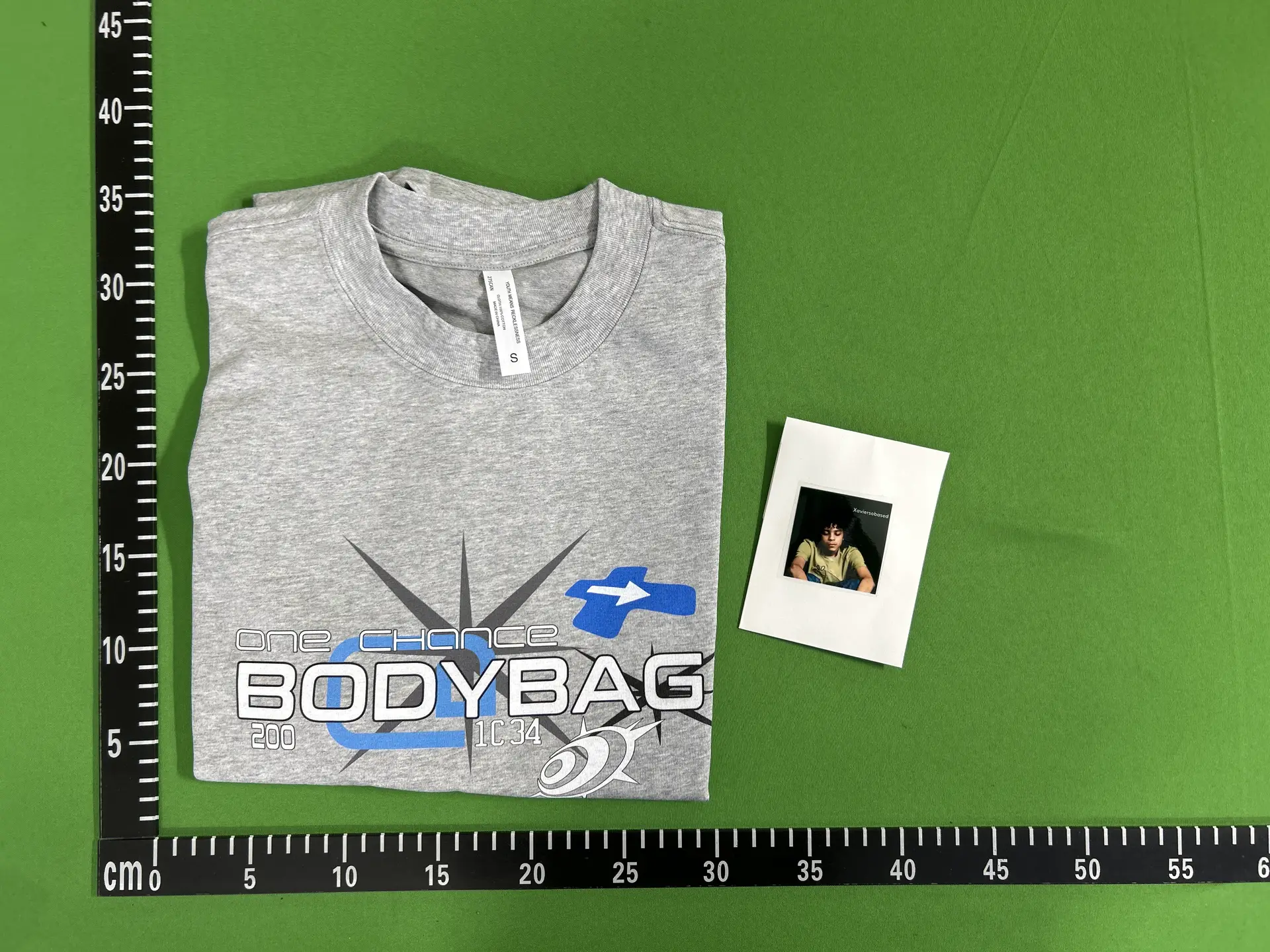 Body bag x 1c34 one chance American wide threaded collar heavyweight T-shirt