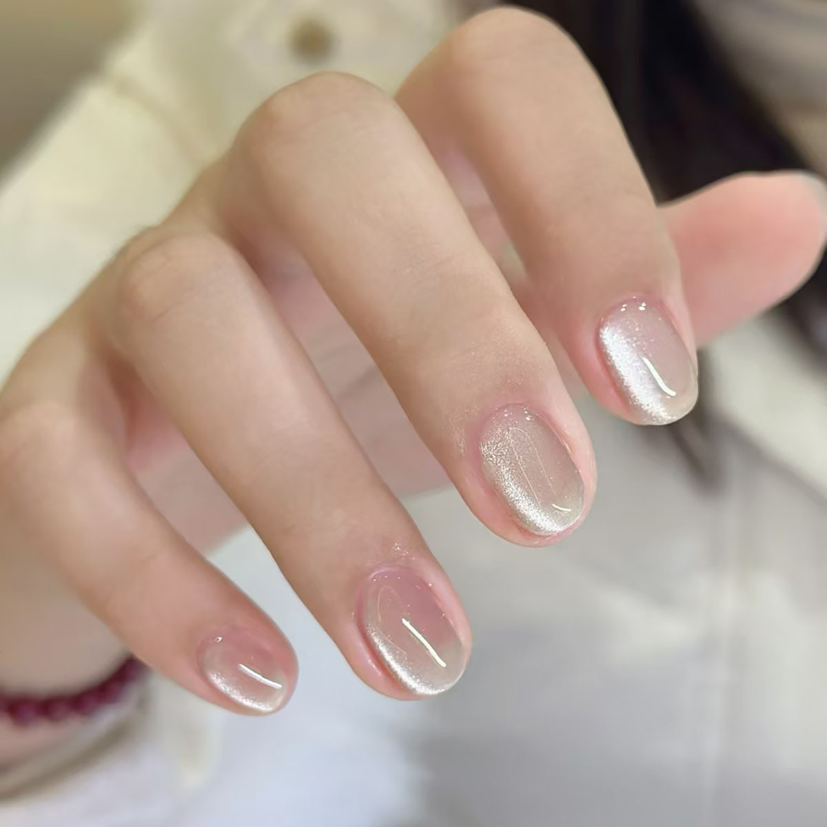 Code nail piece simple smoothie cat eye white wear nail art removable wear nail patch factory wholesale