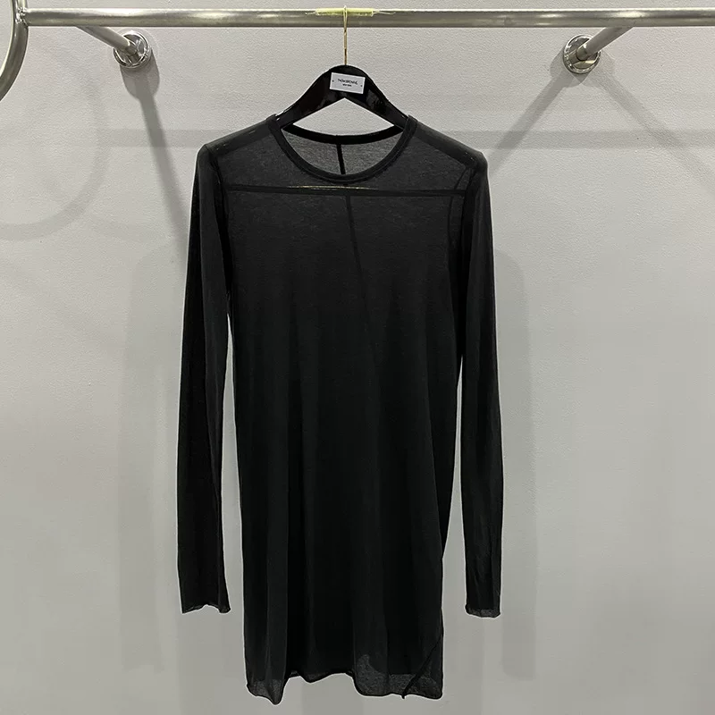 Ro style dark style mainline ultra-thin cotton unisex slim fit long inner layer, long sleeved T-shirt inner layer