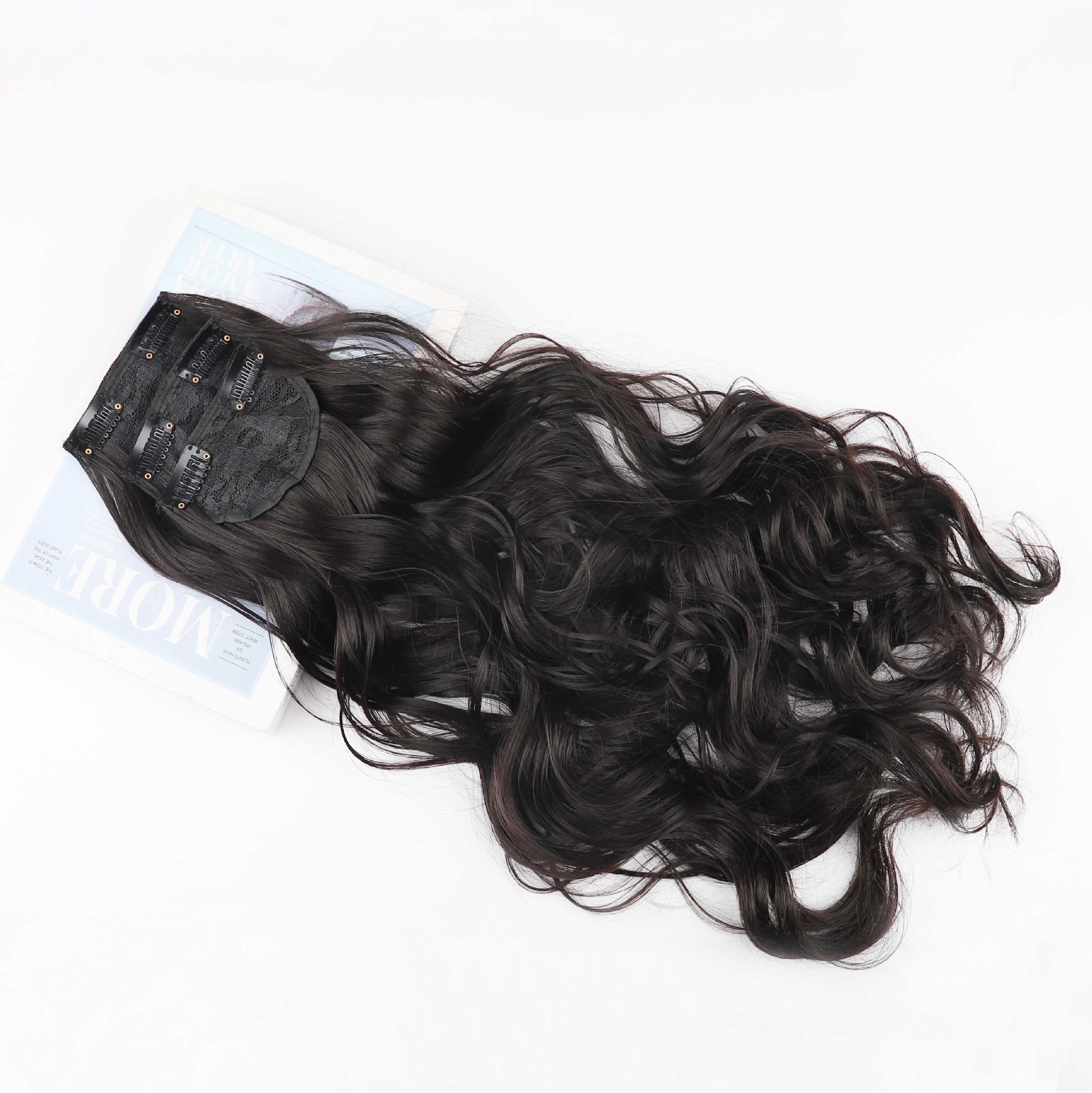 Cross-border Wig Big Wave Three-piece Wig Patch Curly Hair Extending Piece Three-piece Set of Hair Extending Piece
