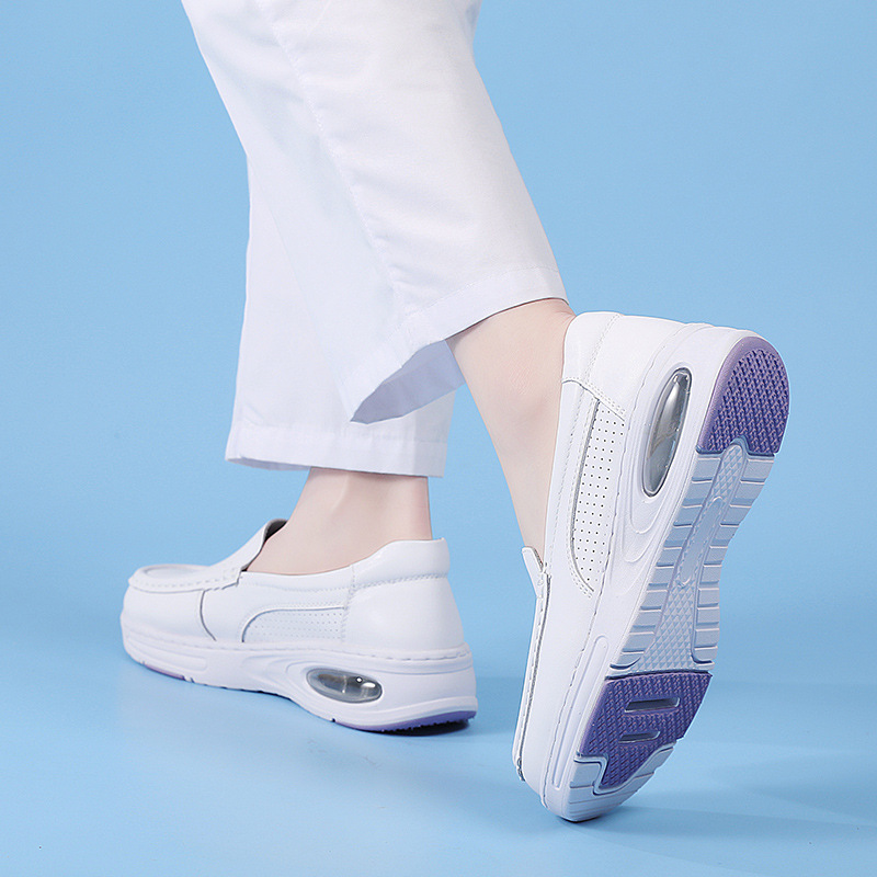 In-Stock Spring and Summer Nurse Shoes for Women, with Air Cushion, Soft Sole, Breathable, Non-Tiring, Non-Slip, Versatile, Hospital-Specific Work Shoes