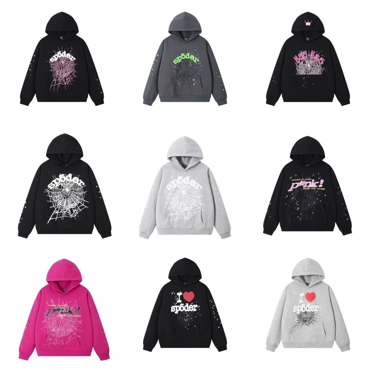 sp5der Spider Web Hoodies
