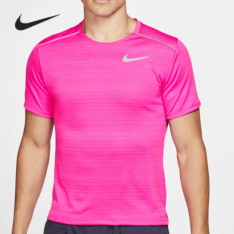 Nike/Nike Authentic DRI-FIT MILER Men's Casual Sports Running Breathable Short Sleeve T-shirt AJ7566