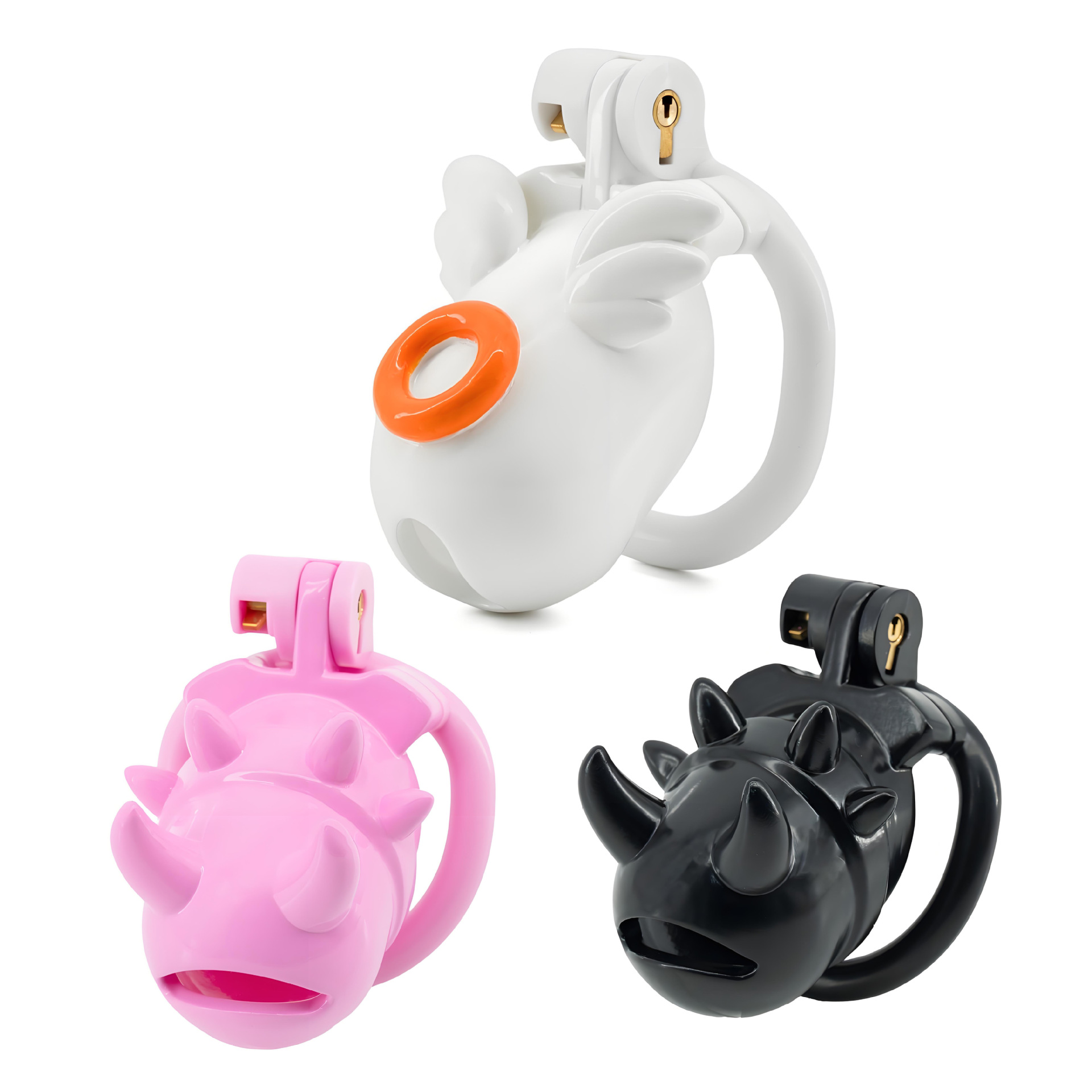 Ju said angel chastity lock CB lock devil lock black Cos dog male with lower body restraint dog slave tuning fun lock