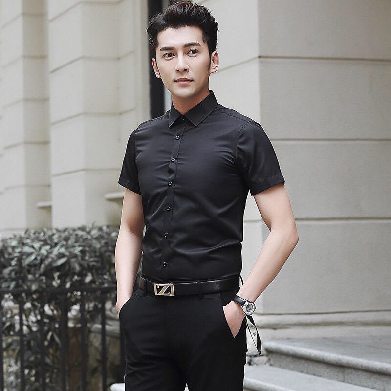 Summer Short-sleeved Shirt Men's Business Wear Work Wrinkle-resistant Comfortable Korean Slim-fit Inch Business Dress White Shirt