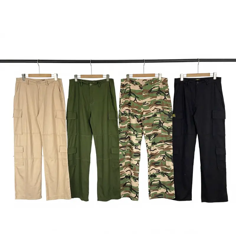 corteiz camouflage cargo pants美潮街头工装直筒休闲迷彩长裤男