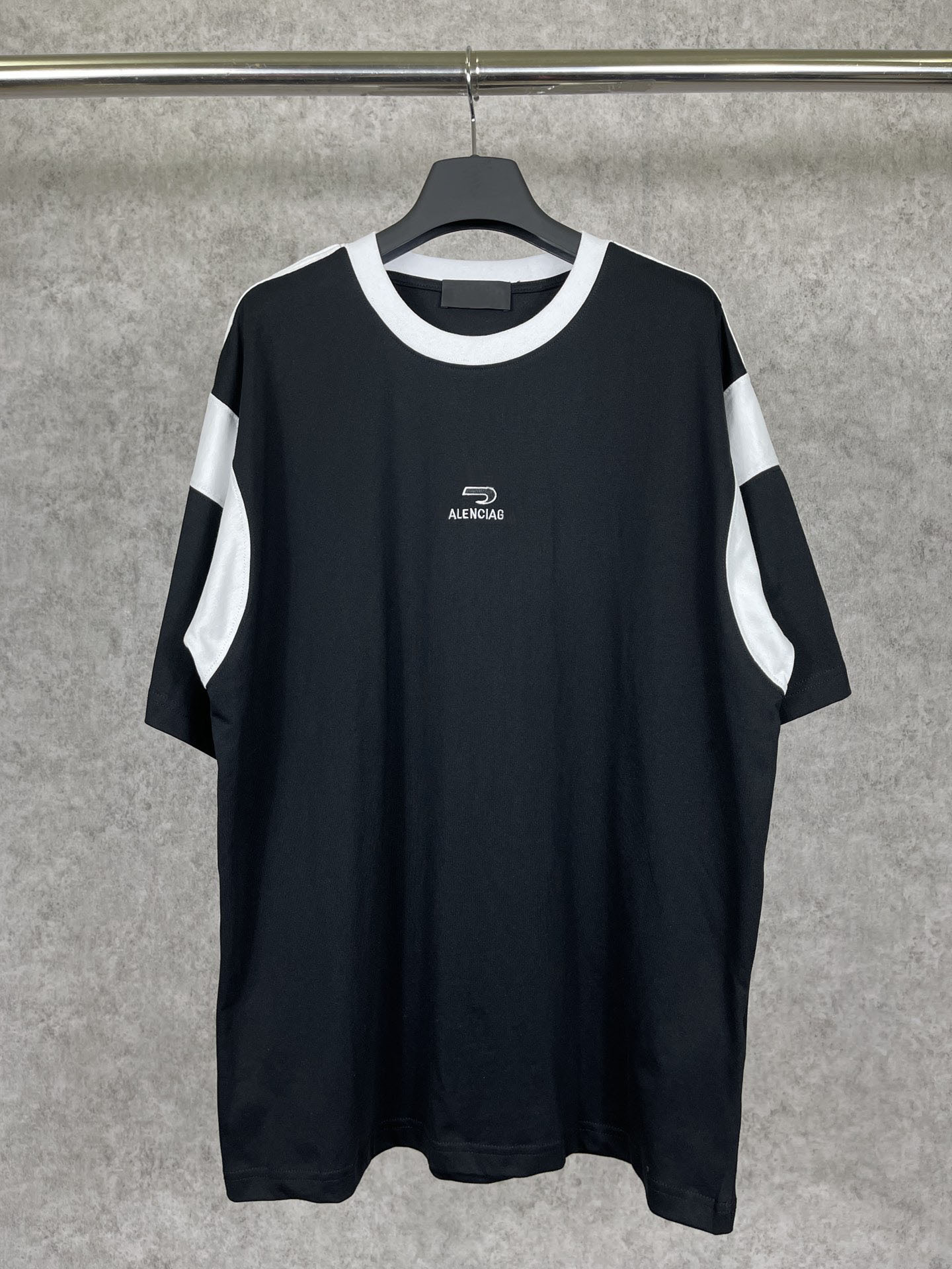 High Version B Home Classic LOGO Chest Embroidered Letter Stitching Short-sleeved T-shirt ins Couple's Sports Leisure T