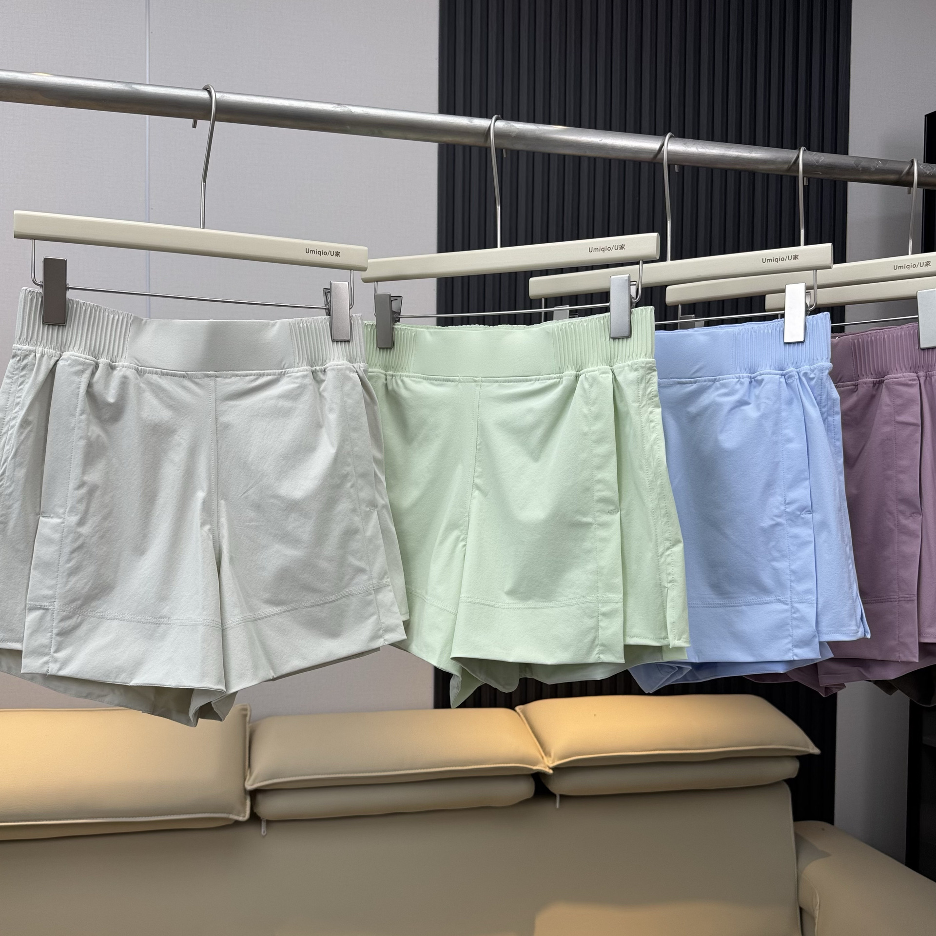 Lu Style! Muge 450+ Summer Elastic Quick-Dry Breathable Loose-Cut High-Waisted Sports Shorts for Women