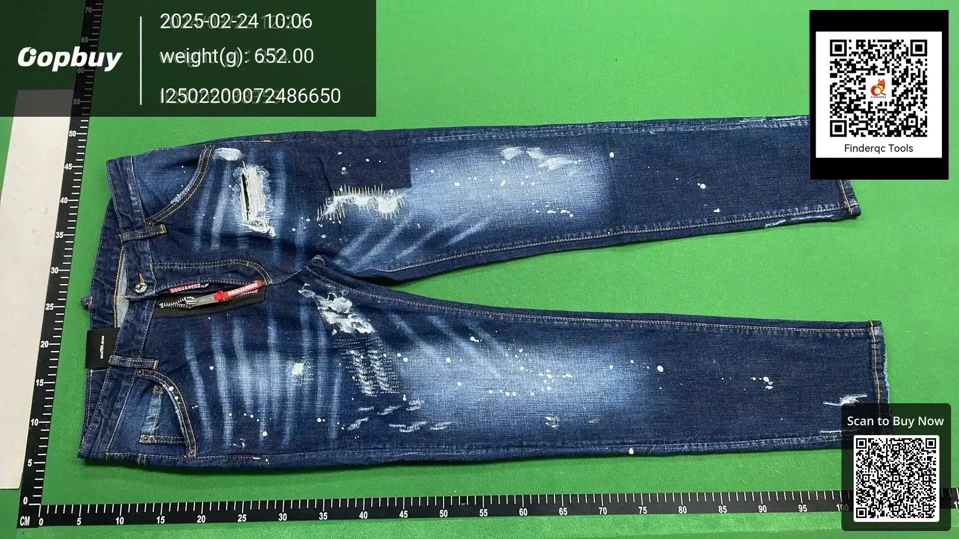 9938 hole paint inkjet D2 high street tide brand jeans American cross-border men's Denim trousers Europe station Denim