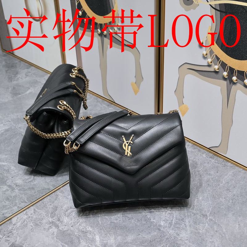 Luxury Accessories Big Brand 2024 New Genuine Leather Women's Bag Poplar Shulin Messenger Bag All-match Rhomboid Chain with LOGO QC-foto från 1688 på Qualit.ly