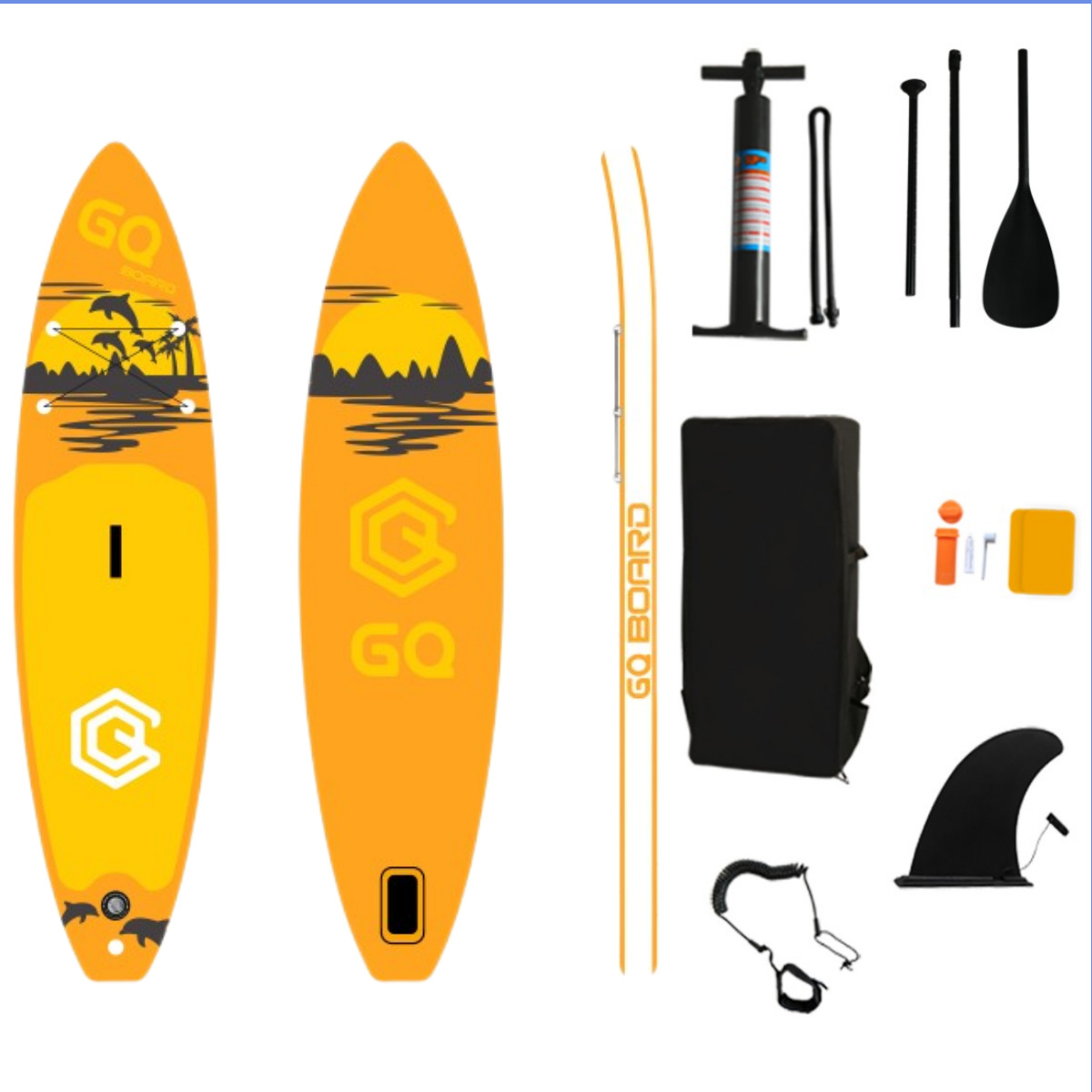 Gq-Dp Paddle Board for Beginners, Stand-Up Paddleboarding, Sup, Inflatable Surfing, Leisure Dolphin Paddleboarding