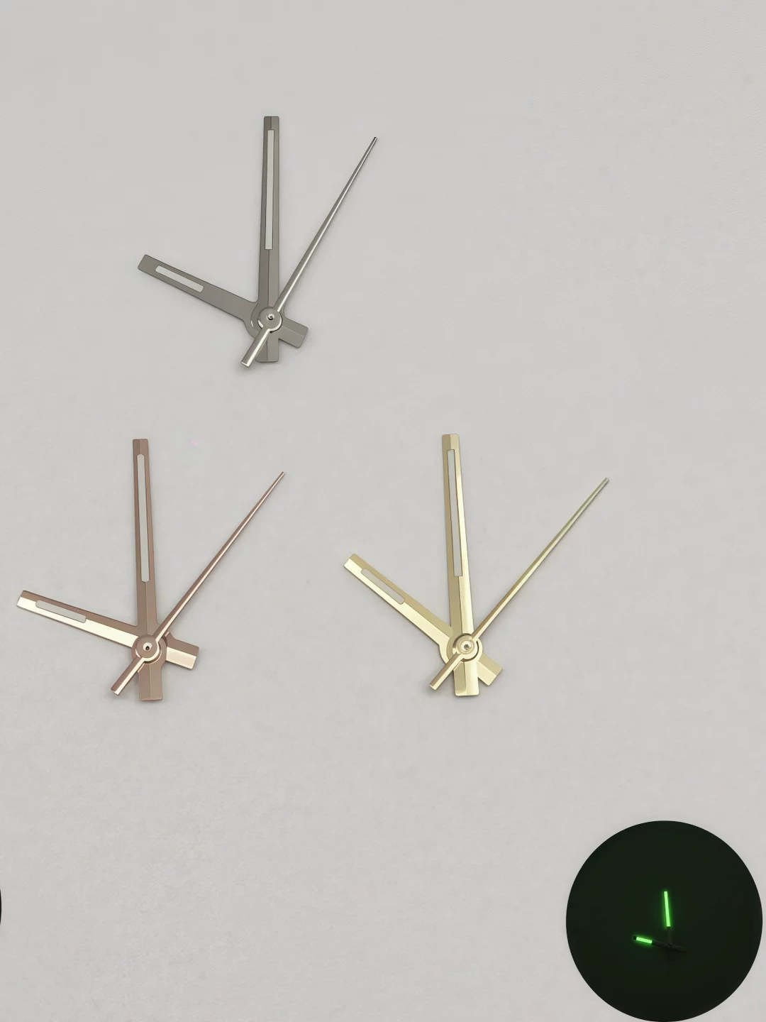 Watch Modification Parts, Modified Watch Hands, Strong Green Luminous, Ice Blue Luminous Hands, Compatible with Nh35/Nh36 Movement