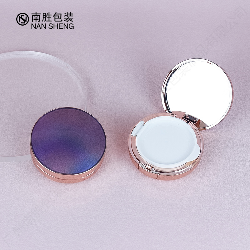 New Round Flip-Top 15g Cosmetic Packaging Material, Replaceable Cushion Box for Bb Cream and Liquid Foundation, Custom Factory Direct Sales