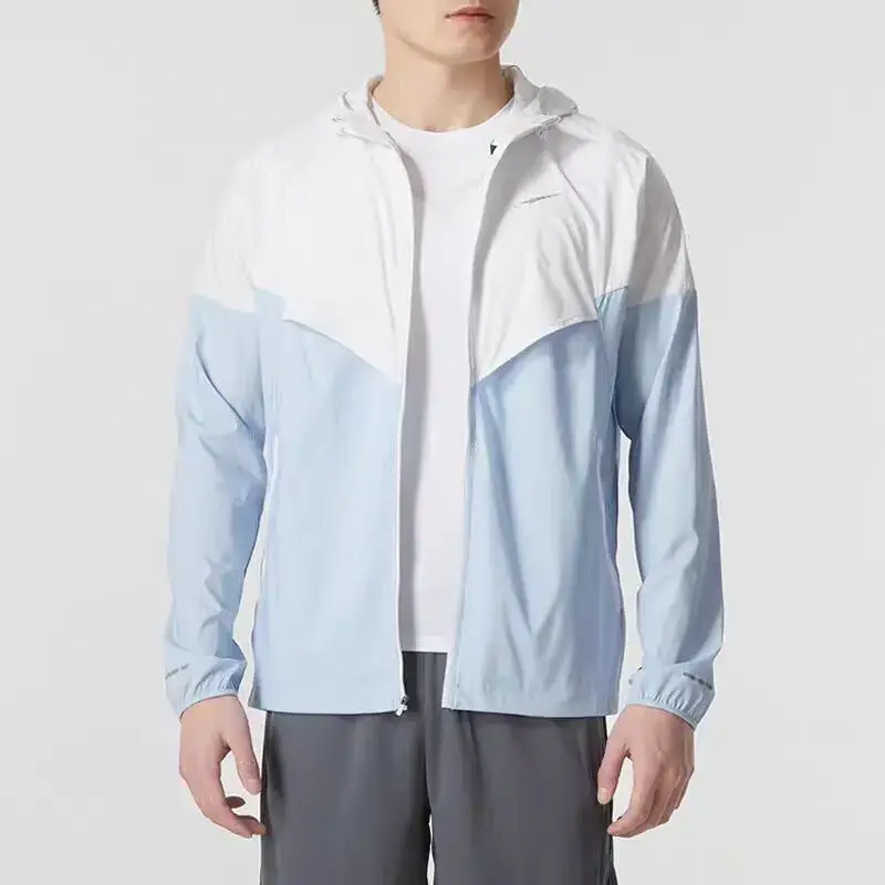 Summer New Contrast Color Splicing Sun Protection Clothing Outdoor Cycling Anti-Uv Ice Silk Sun Protection Clothing Thin Fashion Jacket