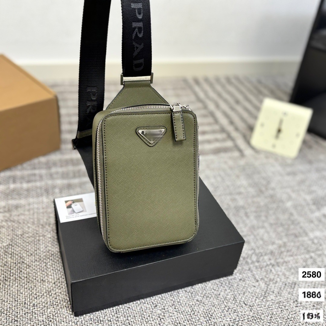 New Mobile Phone Bag Genuine Leather Men's Fashion Single Shoulder Trendy Crossbody Bag Simple Cowhide Men's Mini Small Shoulder Bag QC-foto från 1688 på Qualit.ly