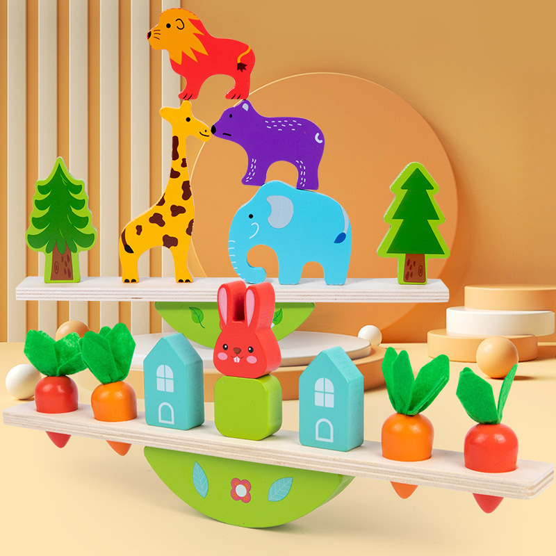 Math teaching aids balance scale kindergarten large class children's toys primary school students first grade balance scale baby puzzle