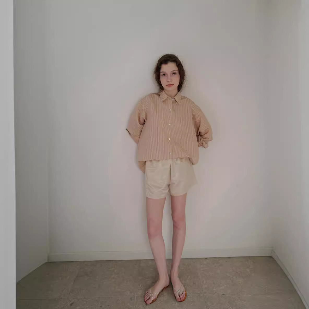 Now Ng Korean Dongdaemun Designer N*Th*Ng Wri**En Elastic Waist Casual Shorts