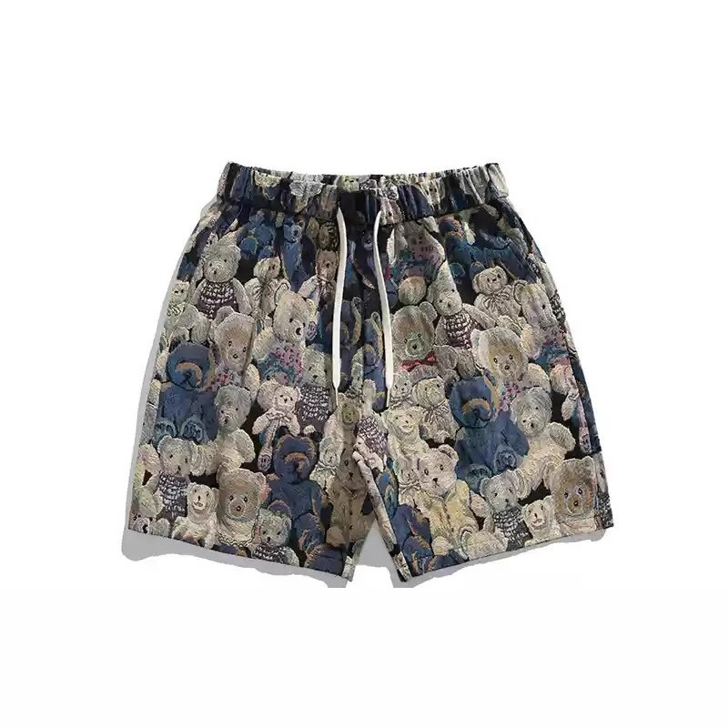 Customized German, American, and British Digital Printed Beach Shorts, Loose Casual Sublimation Quick-Dry Shorts and Short Sleeves