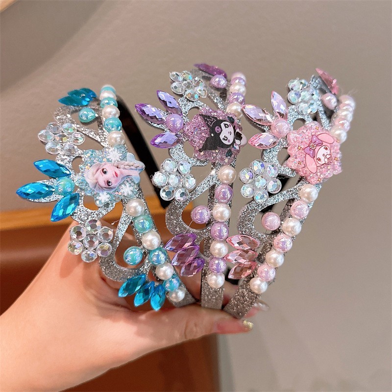 Frozen Crown Children's Jewelry Crown Fishtail Girls Headband Library Cartoon Lomi Children's Headband Wholesale