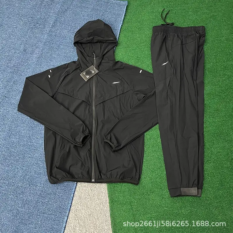 New Autumn and Winter Outdoor Sports Hooded Suit, Lightweight, Breathable, Quick-Drying, Windproof and Sunproof, for Men and Women, Running Training and Leisure